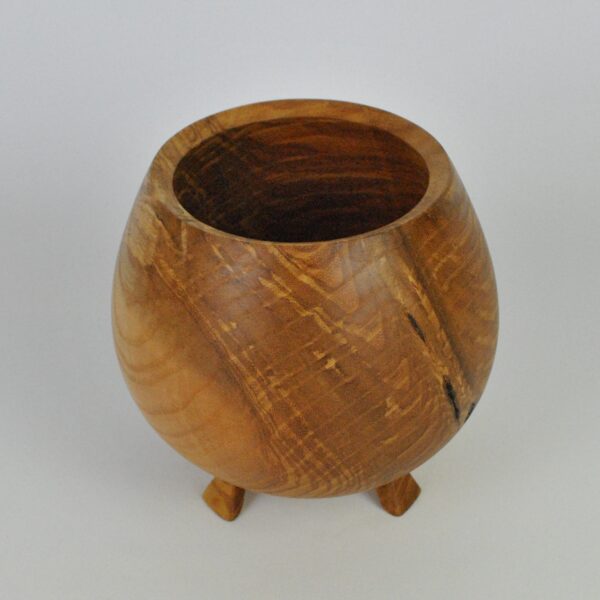 Native Irish Ash pot on 3 feet . - Image 3
