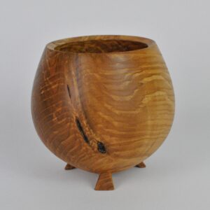 Native Irish Ash pot on 3 feet .