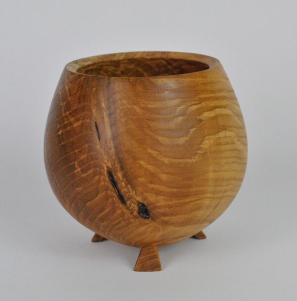 Native Irish Ash pot on 3 feet .